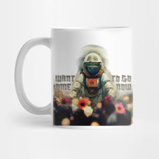 astronaut in flower garden Mug